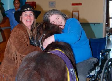 Mini Horse Visits Triboro Patients