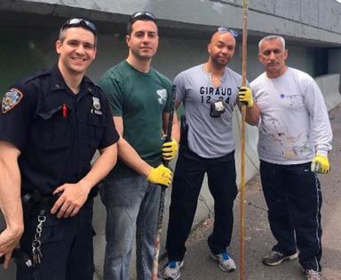 Westchester Square Mural, Graffiti Cleanup|Westchester Square Mural, Graffiti Cleanup