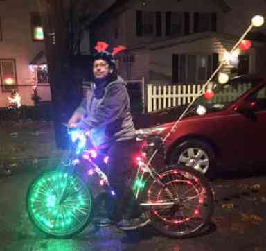 Cyclists travel across borough spreading holiday cheer|Cyclists travel across borough spreading holiday cheer