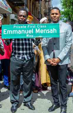 Prospect Ave. co-named in honor of Emmanuel Mensah