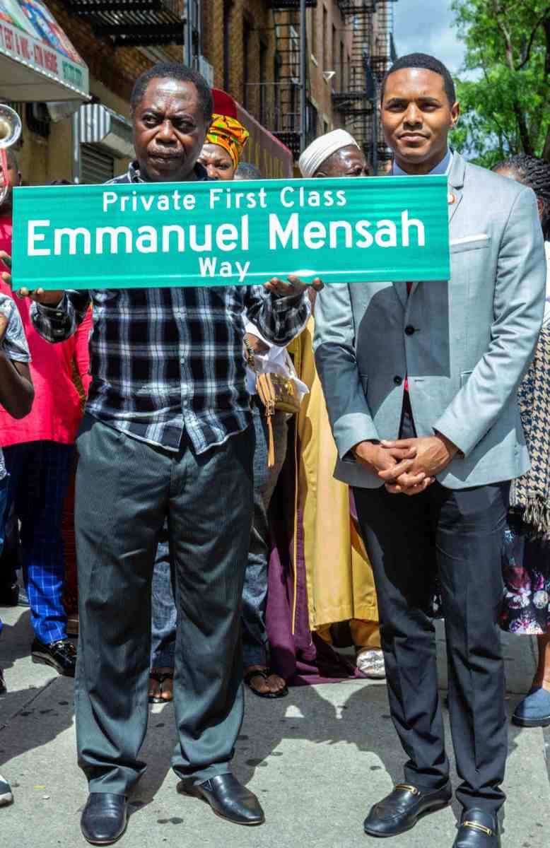 Prospect Ave. co-named in honor of Emmanuel Mensah