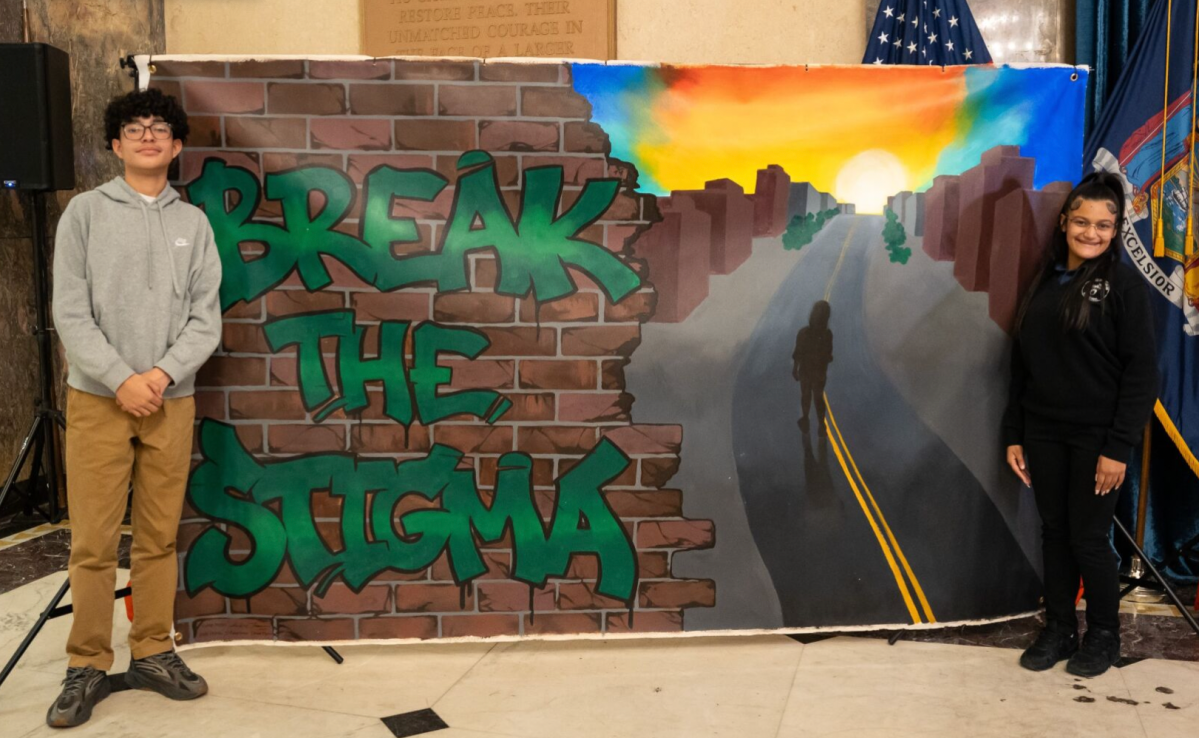 Three murals are chosen for the "First Pitch" contest at Bronx Borough Hall on Friday, Dec. 15, 2023.