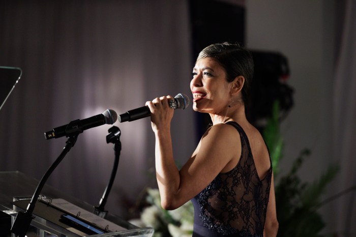 Caridad De La Luz performs during a gala hosted by Bronx Community Foundation at Bally's Golf Links at Ferry Point on Wednesday, June 5, 2024.