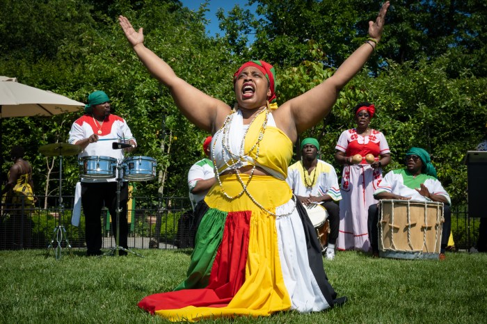 Bronxites enjoyed a lively Juneteenth celebration on Bronx Day at the New York Botanical Garden on Saturday, June 15. Chief Joseph Chatoyer Dance Company (pictured) performed on Bronx Day.