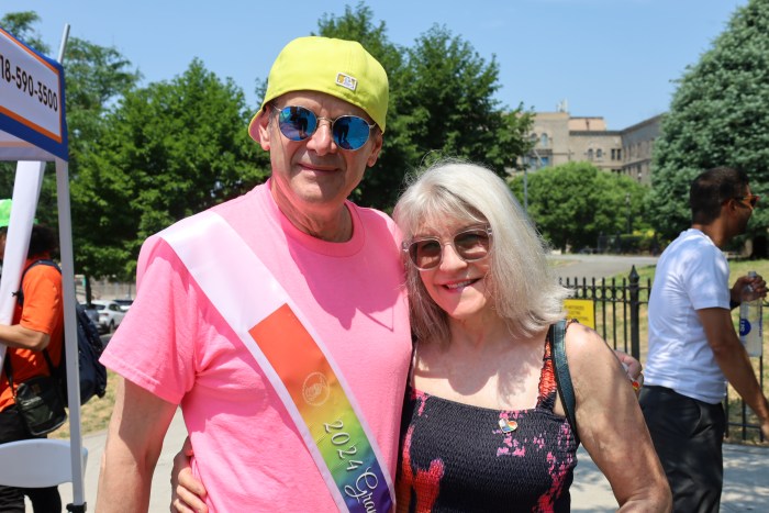 <span class="image-credit">Gary Axelbank, host of The Bronx Music Podcast and BronxNet's Bronx Buzz and BronxTalk, was a Grand Marshall at this year's Bronx Pride march and was celebrating 44 years of marriage with his wife Suzanne. 