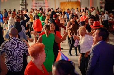 Bronx community members danced together at the third annual Noche Borinqueña celebration on Thursday, May 31, 2024.