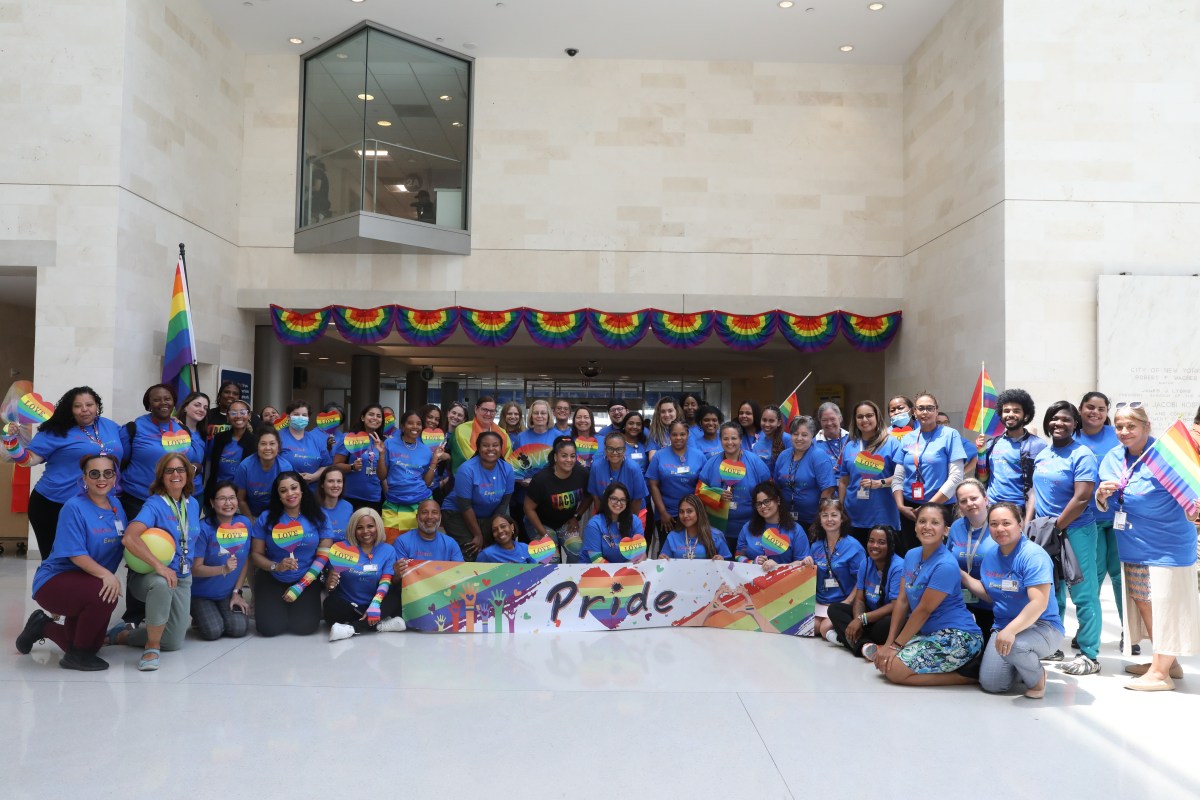 On Wednesday, June 26, staff and patients of NYC Health + Hospitals/Jacobi celebrated Pride Month with a celebration and march around the facility’s campus.  