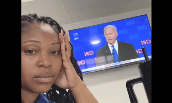Bronx Assembly Member Chantel Jackson, who represents District 79, posts her concerns about the first presidential debate on Friday, June 28, 2024.